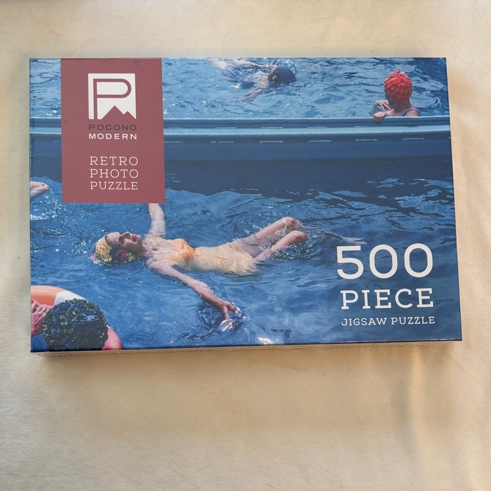 NEW! Pocono Modern Retro Photo Puzzle “Swimming Ladies” - 500 Piece - Picture 1 of 3
